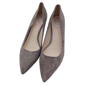 Cole Haan Pumps Womens 9B Grey Excellent Suede Kitten Heel Pointed Toe W09750